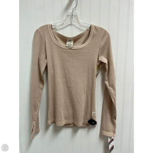 Top Long Sleeve Basic By Champion In Beige, Size: S