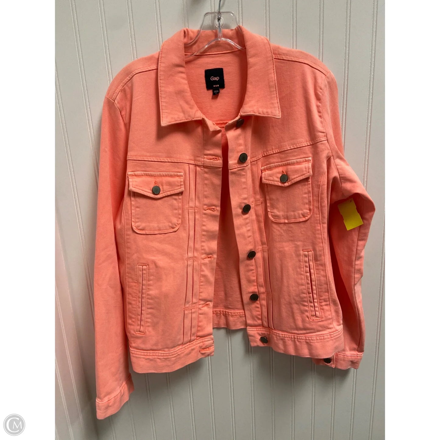 Jacket Denim By Gap In Pink, Size: Xl