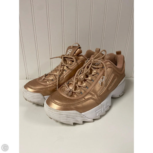 Shoes Sneakers By Fila In Rose Gold, Size: 11