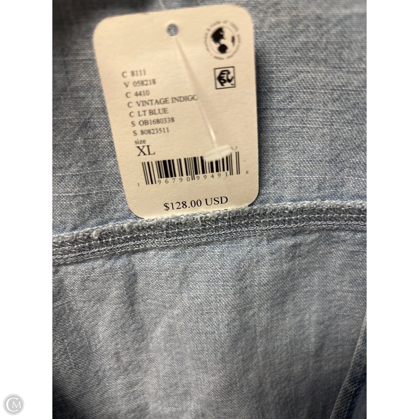 Top Long Sleeve By We The Free In Blue Denim, Size: Xl