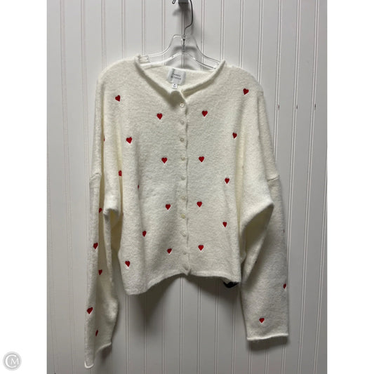Sweater Cardigan By Cmb In White, Size: M