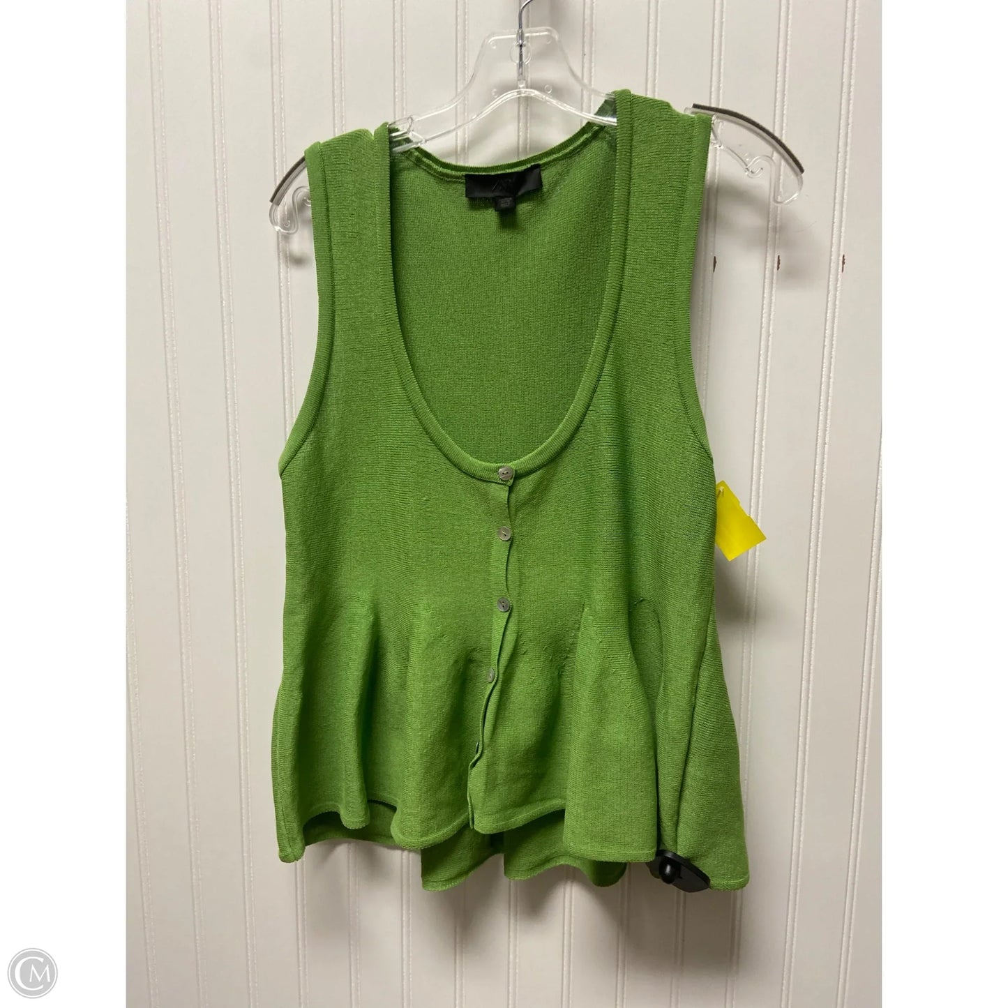 Top Sleeveless By Zara In Green, Size: M