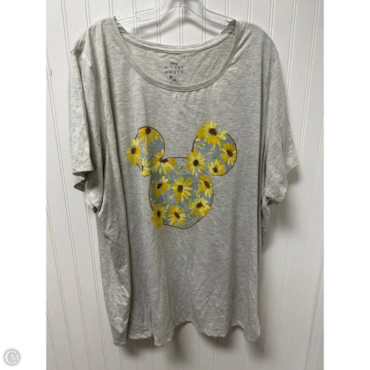 Top Short Sleeve Basic By Disney In Grey, Size: 4x