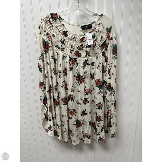 Top Long Sleeve By Lane Bryant In Cream, Size: 2x