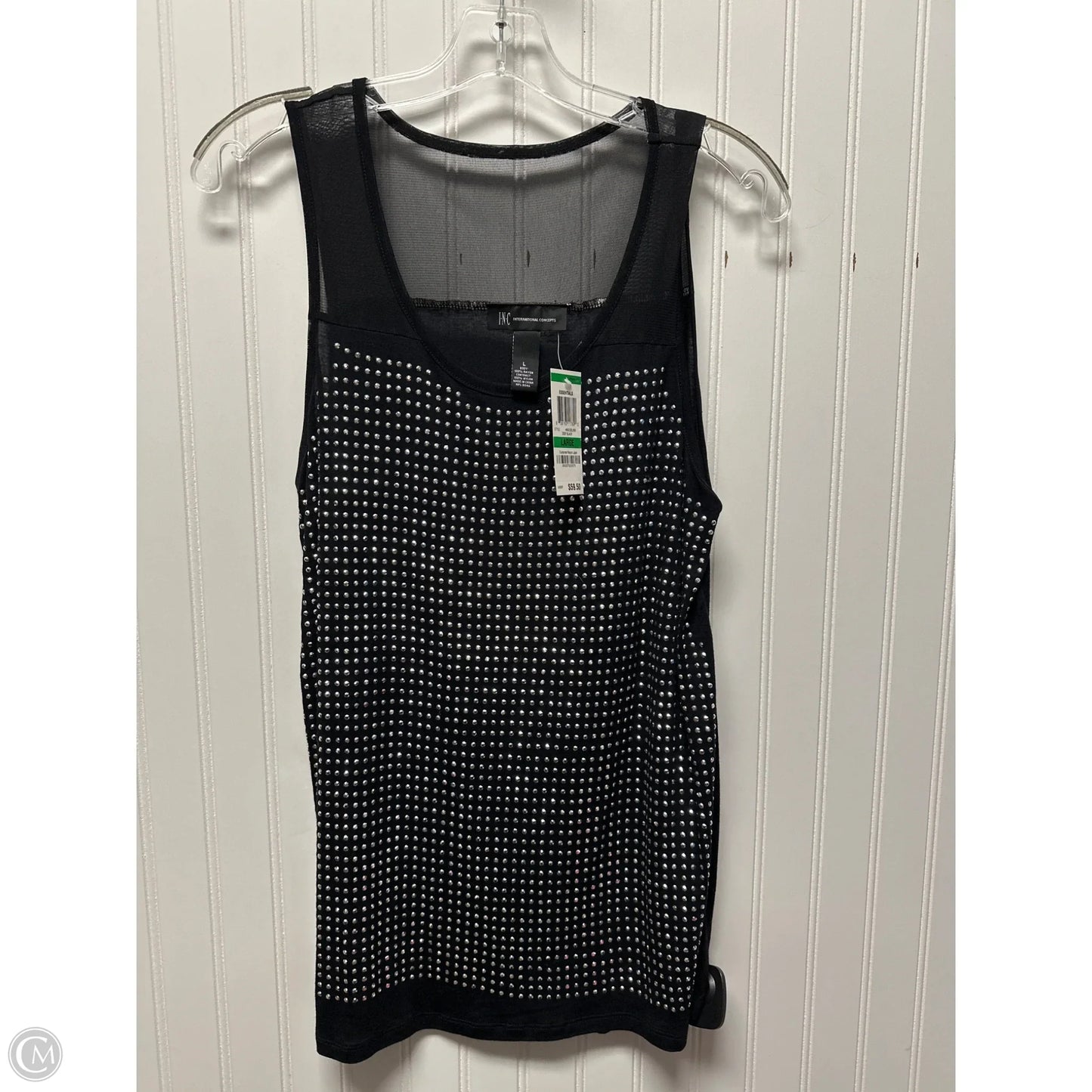 Top Sleeveless By Inc In Black, Size: L