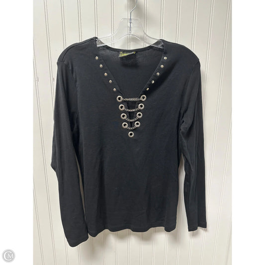 Top Long Sleeve By Clothes Mentor In Black, Size: 1x