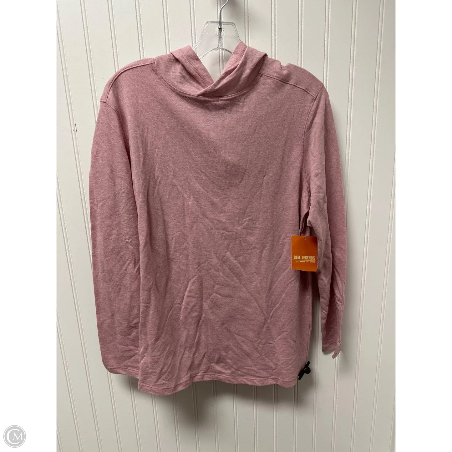 Athletic Top Long Sleeve Hoodie By Reel Legends In Pink, Size: M