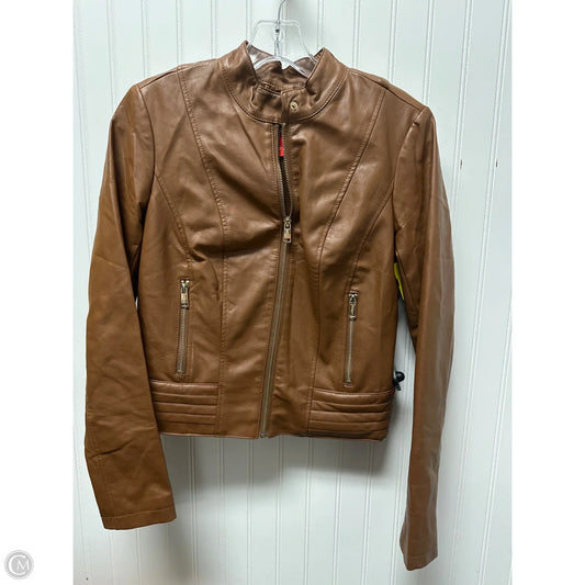 Jacket Moto By Guess In Brown, Size: S