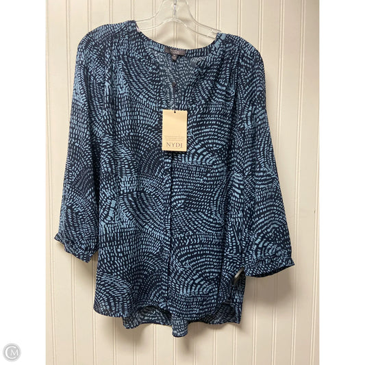 Top Long Sleeve By Not Your Daughters Jeans In Blue, Size: M