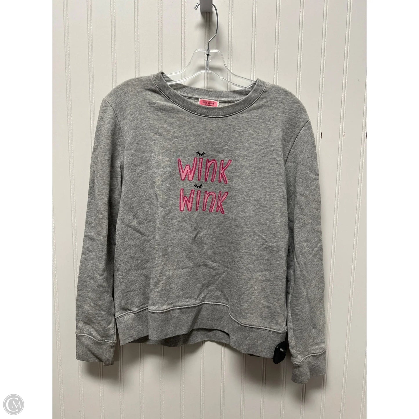 Sweater Designer By Kate Spade In Grey, Size: S