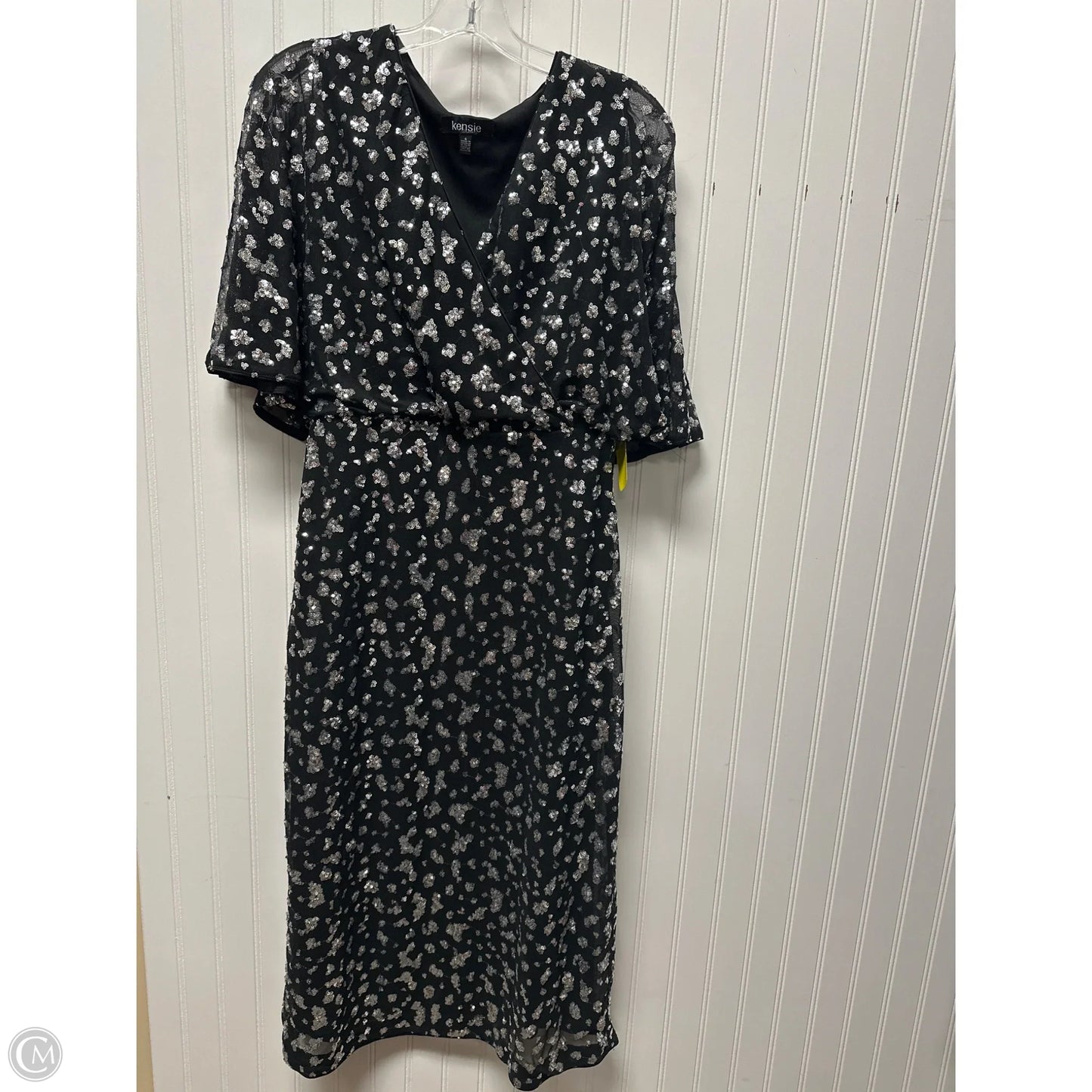 Dress Party Midi By Kensie In Black & Silver, Size: S