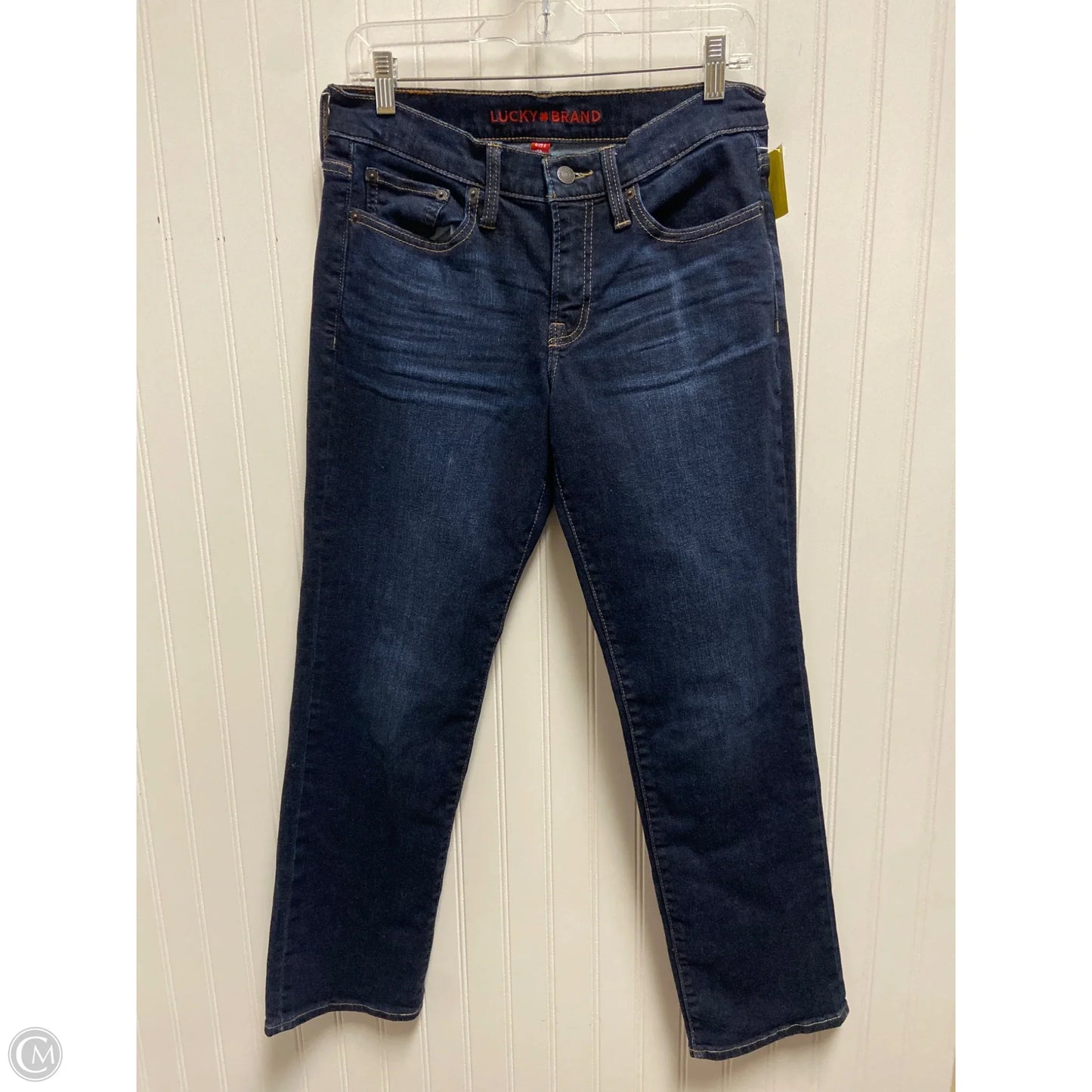 Jeans Straight By Lucky Brand In Blue Denim, Size: 8