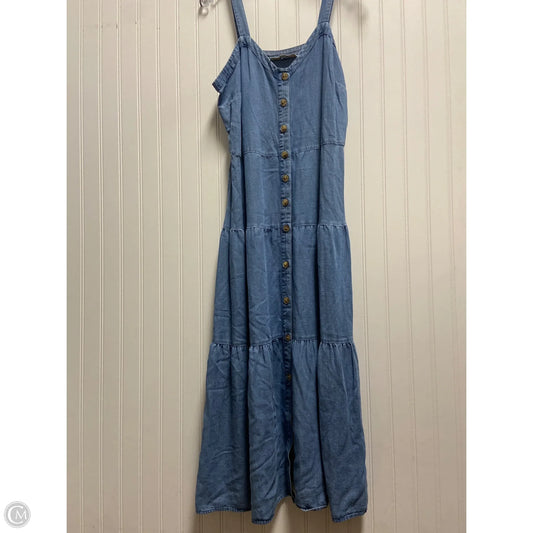 Dress Casual Maxi By Loft In Blue Denim, Size: M