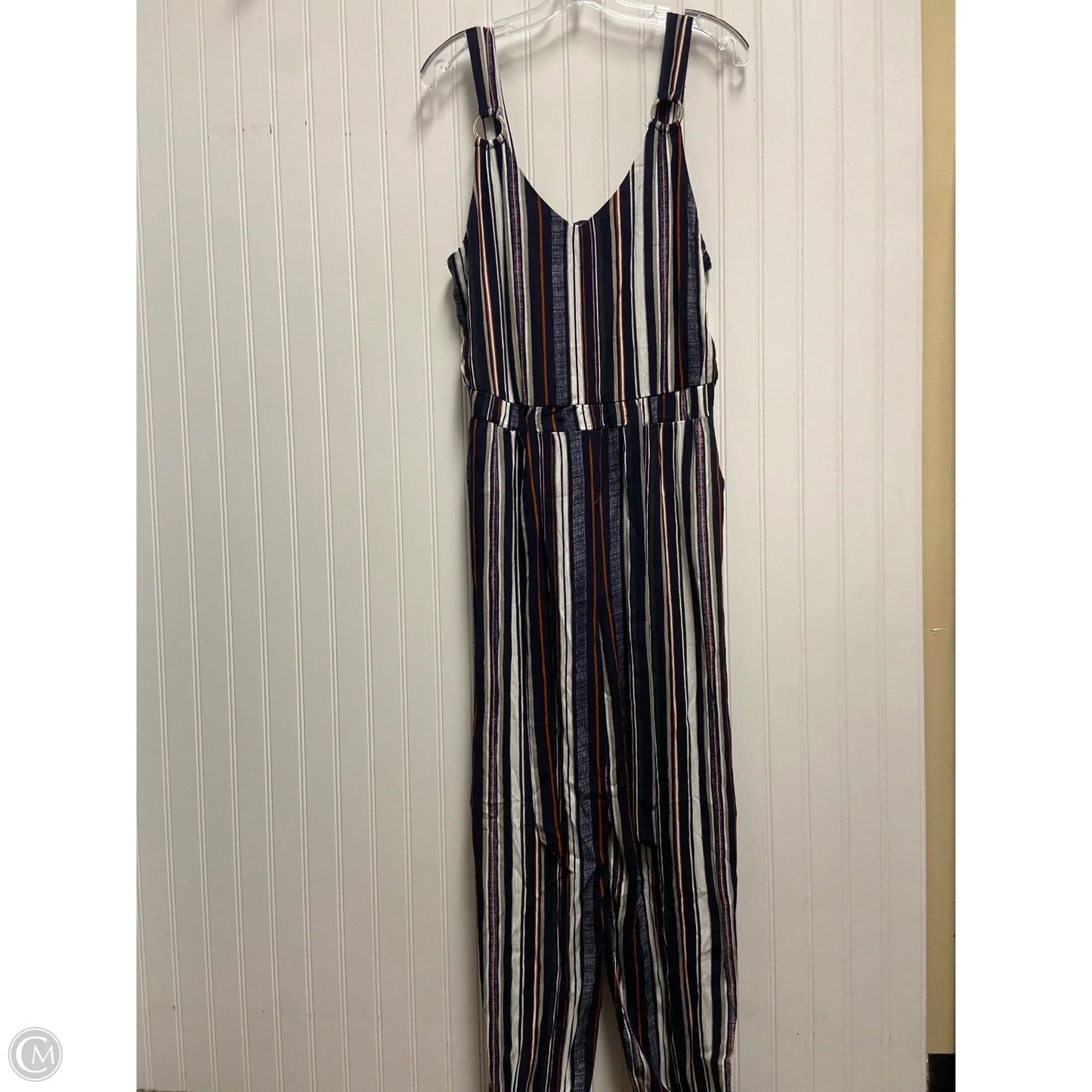 Jumpsuit By Derek Heart In Striped Pattern, Size: Xl