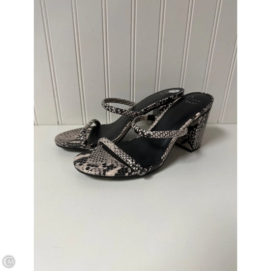 Sandals Heels Block By A New Day In Snakeskin Print, Size: 7.5
