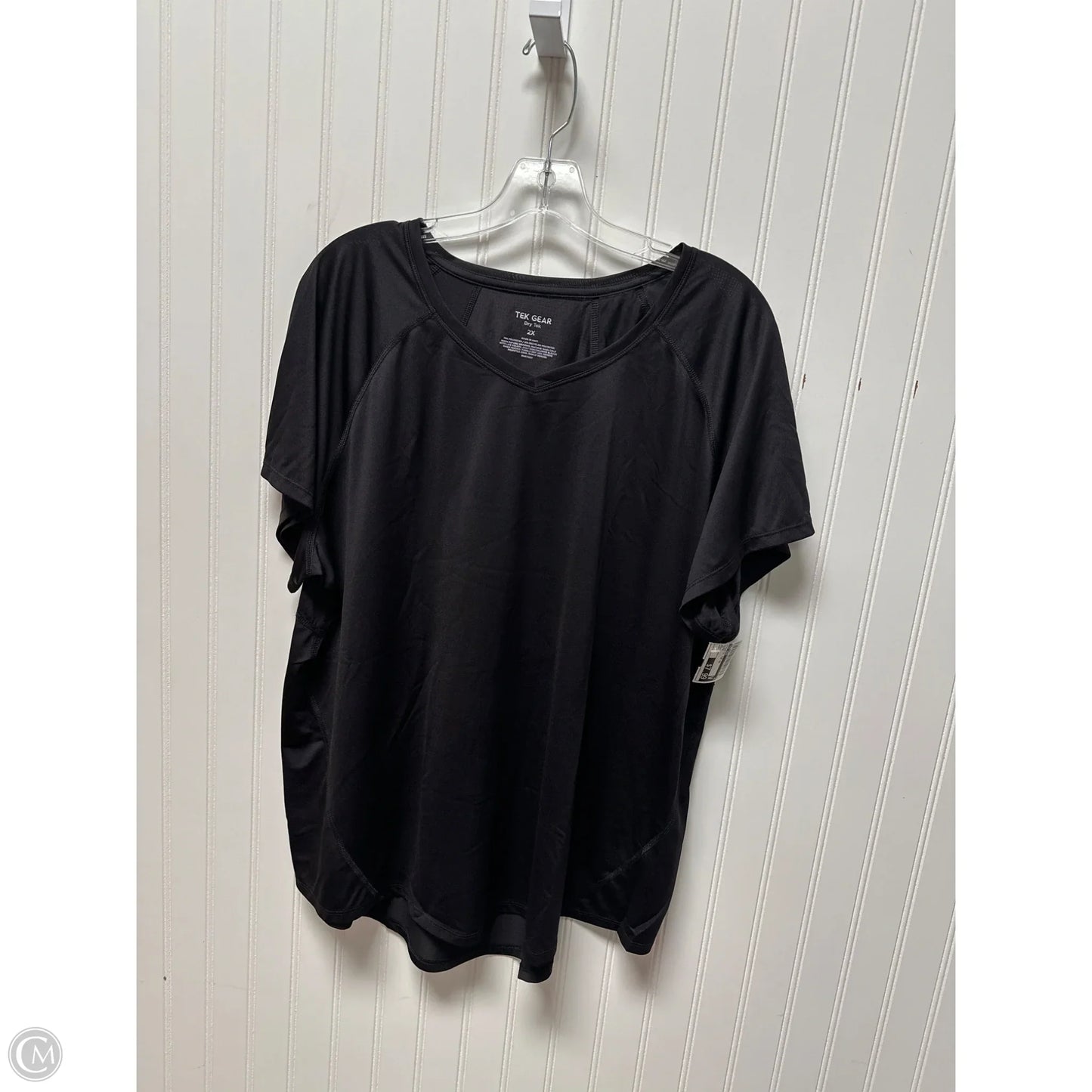 Athletic Top Short Sleeve By Tek Gear In Black, Size: 2x