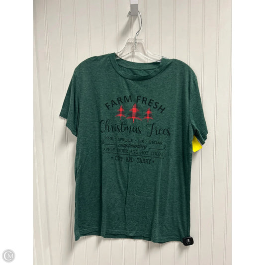 Top Short Sleeve Basic By Clothes Mentor In Green, Size: M