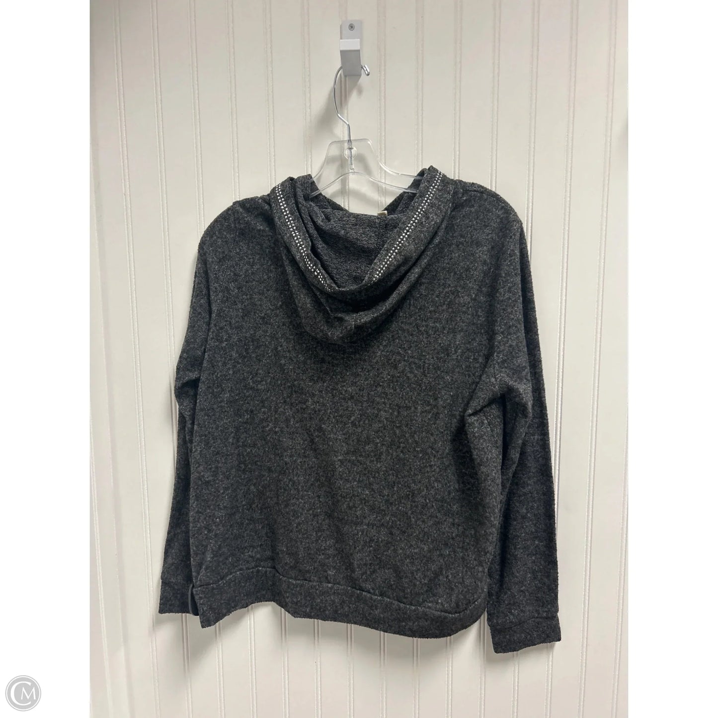 Sweatshirt Hoodie By Clothes Mentor In Grey, Size: L