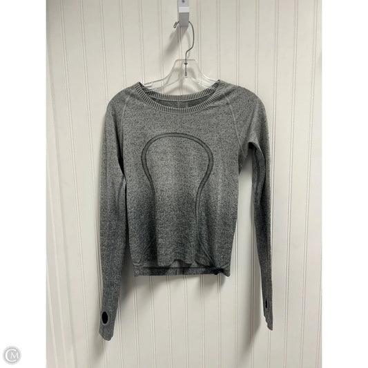 Athletic Top Long Sleeve Crewneck By Lululemon In Grey, Size: S
