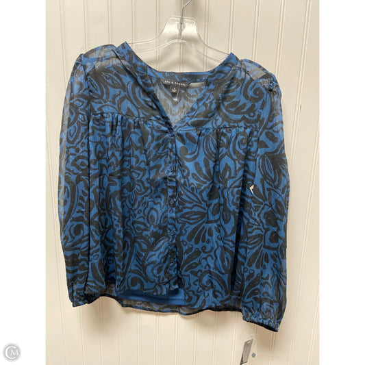 Top Long Sleeve By Zac And Rachel In Blue, Size: S