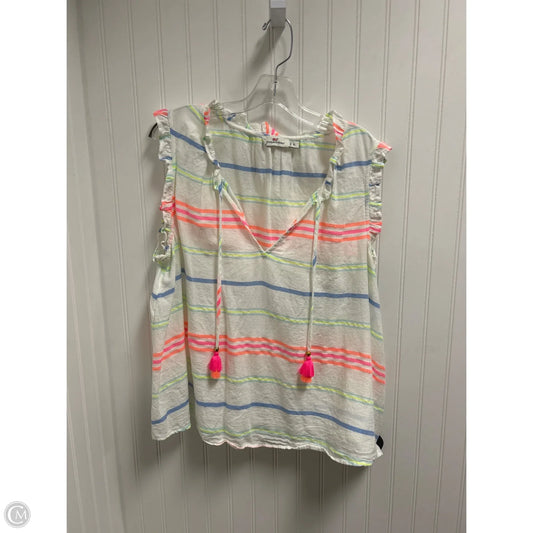 Top Sleeveless By Vineyard Vines In Striped Pattern, Size: Xl