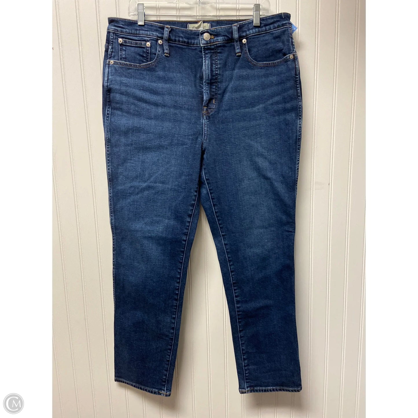 Jeans Straight By Madewell In Blue Denim, Size: 14