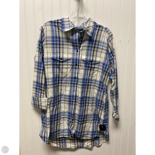 Top Long Sleeve By Ralph Lauren In Plaid Pattern, Size: M
