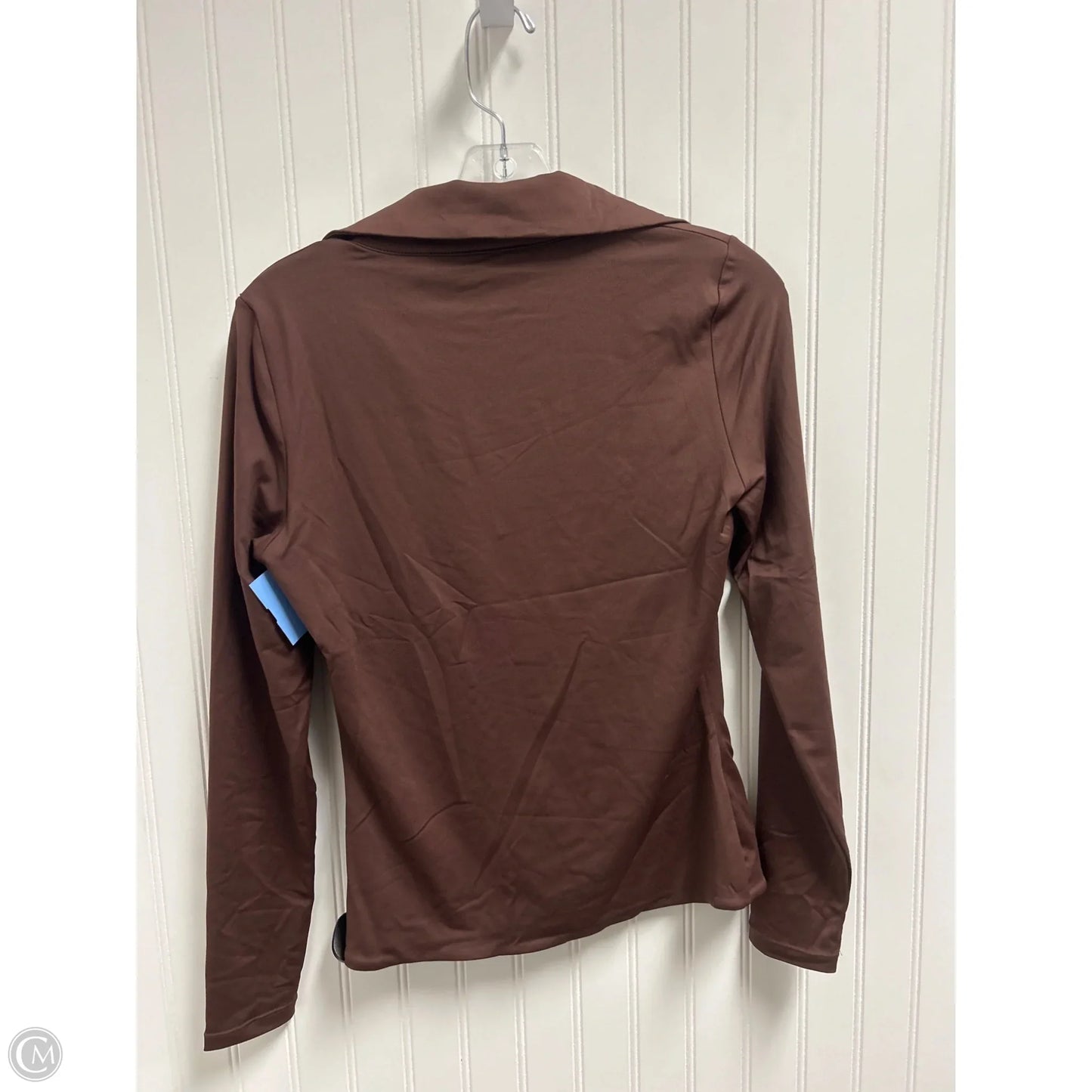 Top Long Sleeve By Bar Iii In Brown, Size: M