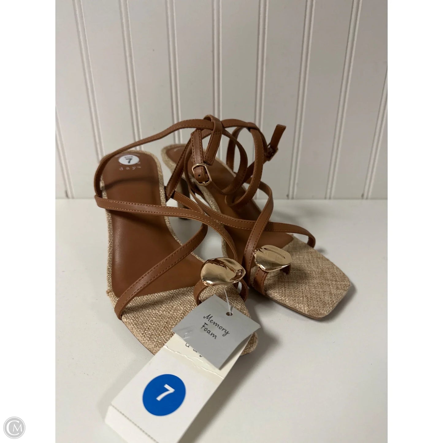 Sandals Heels Stiletto By A New Day In Brown, Size: 7