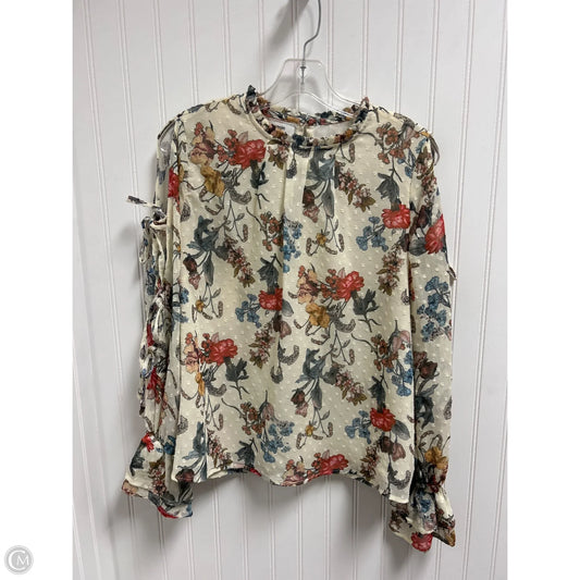 Top Long Sleeve By Kensie In Floral Print, Size: M
