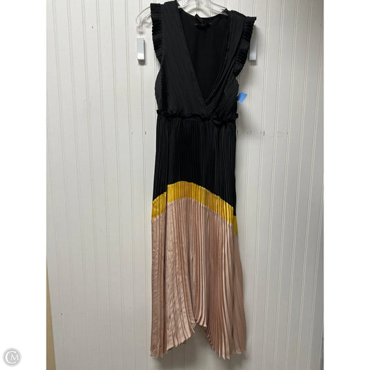 Dress Party Long By Bcbgmaxazria In Black & Tan, Size: S