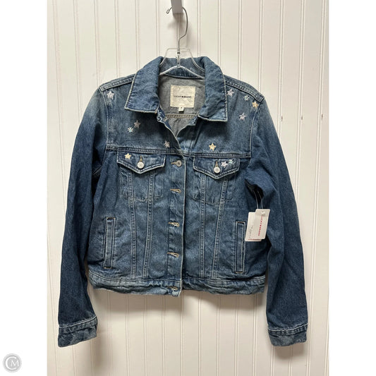 Jacket Denim By Lucky Brand In Blue Denim, Size: M