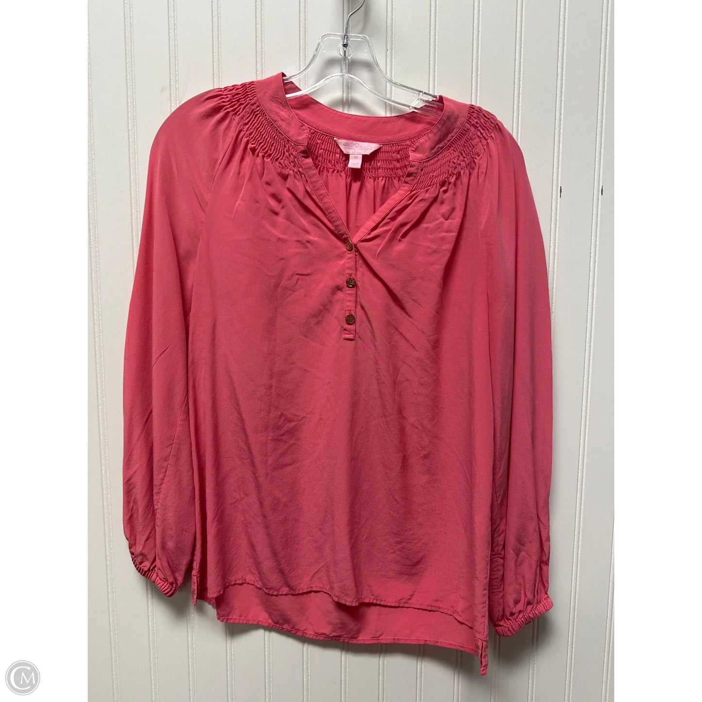 Top Long Sleeve Designer By Lilly Pulitzer In Pink, Size: Xs