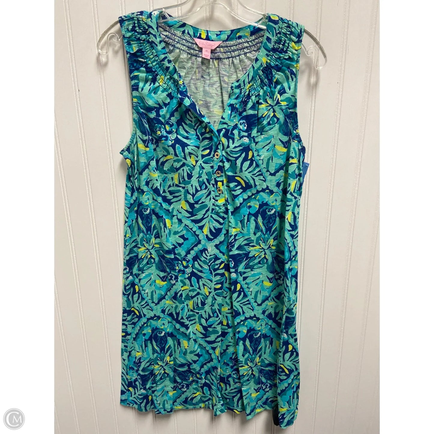 Dress Designer By Lilly Pulitzer In Blue & Green, Size: M