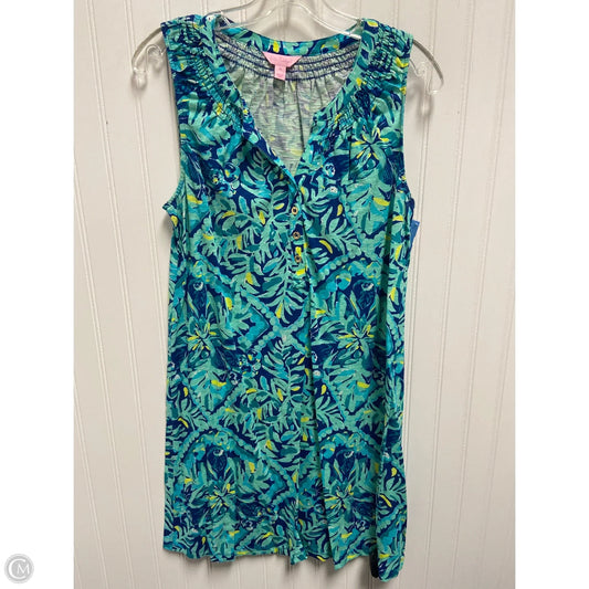 Dress Designer By Lilly Pulitzer In Blue & Green, Size: M
