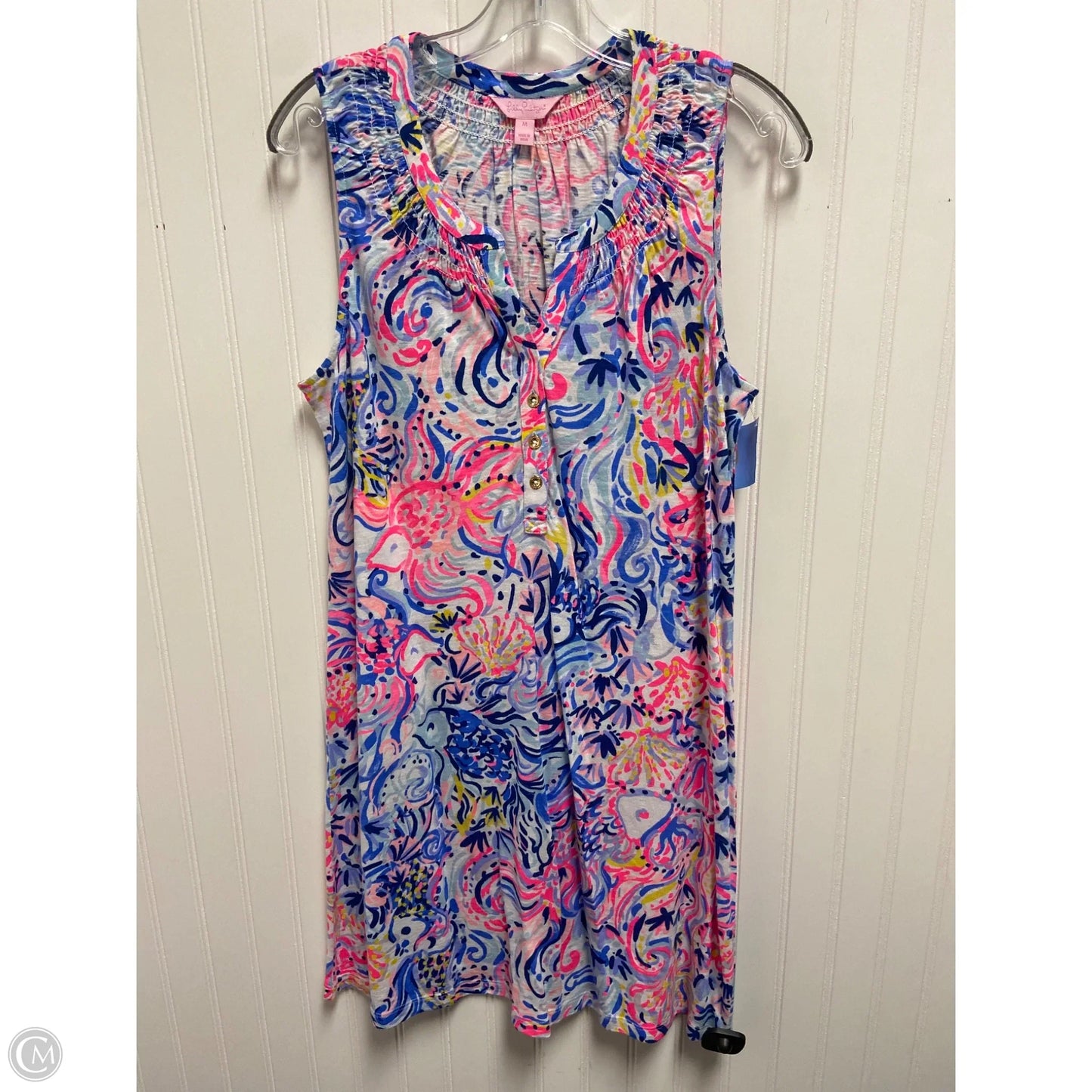 Dress Designer By Lilly Pulitzer In Blue & Pink, Size: M