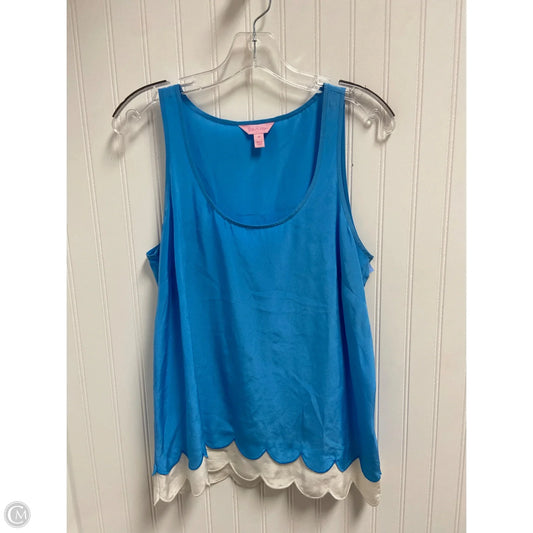 Top Sleeveless Designer By Lilly Pulitzer In Blue & White, Size: M