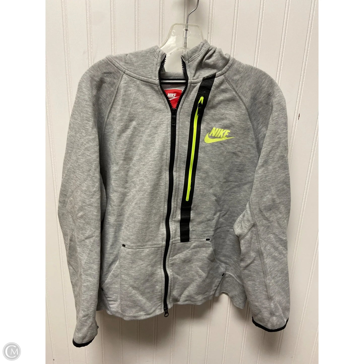 Athletic Jacket By Nike In Grey, Size: Xl