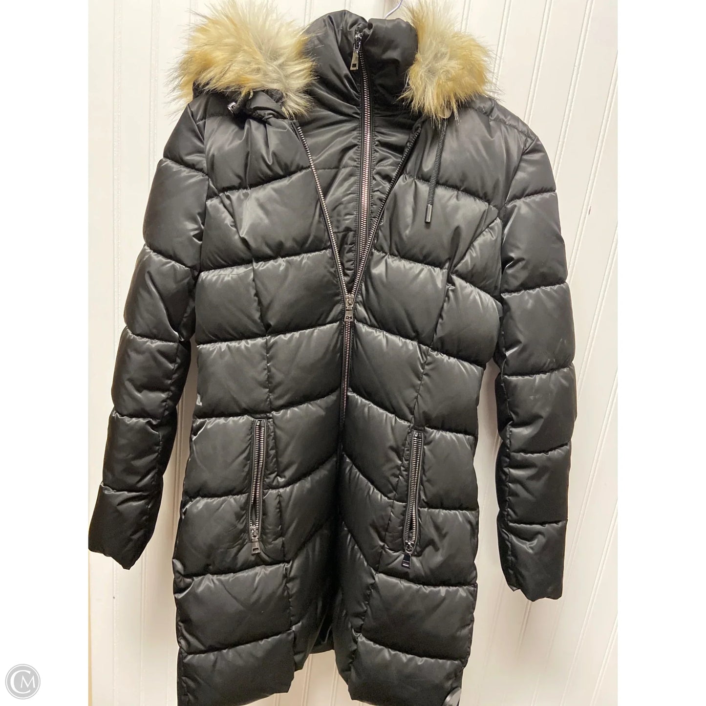 Coat Puffer & Quilted By Laundry In Black, Size: Xs