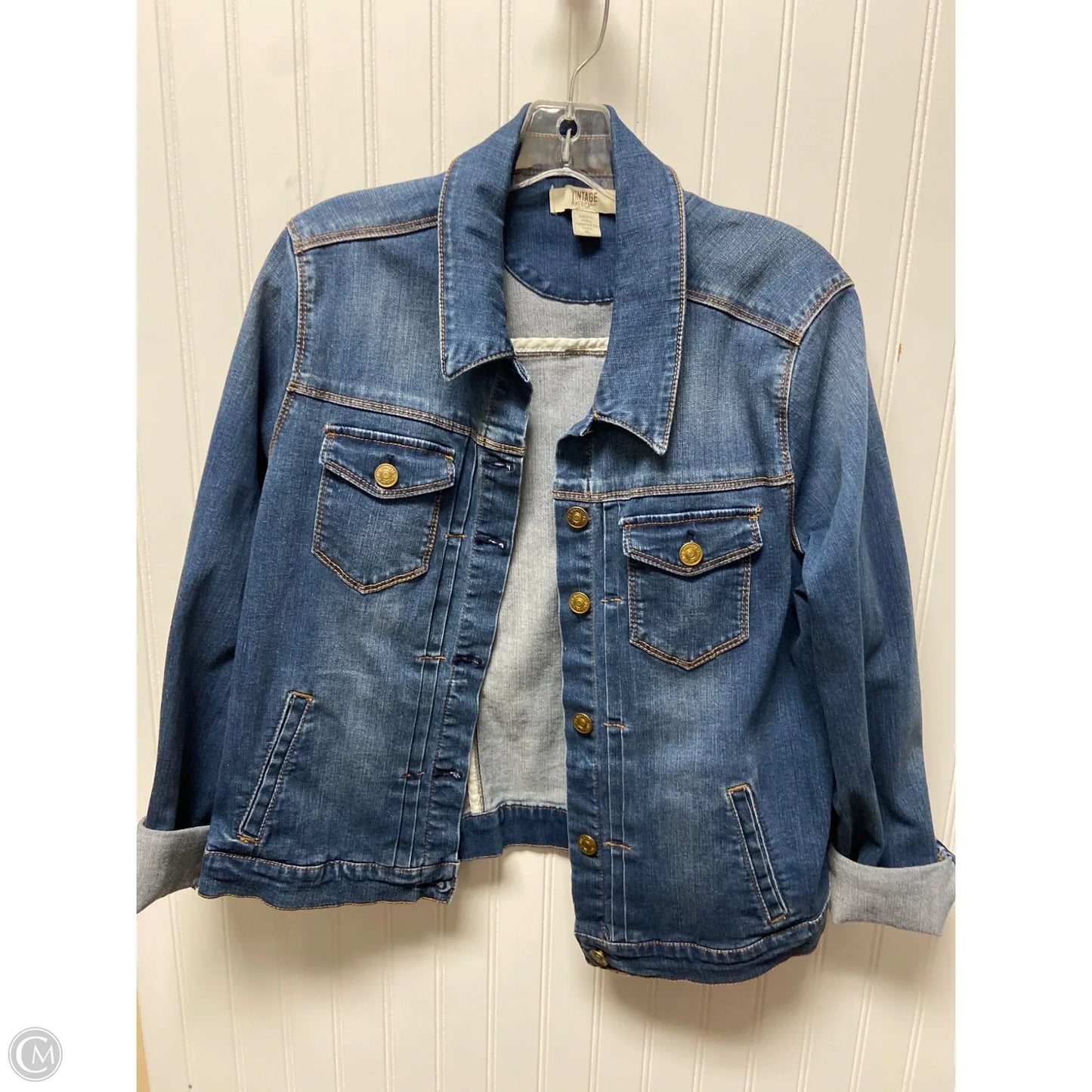 Jacket Denim By Vintage America In Blue Denim, Size: Xl