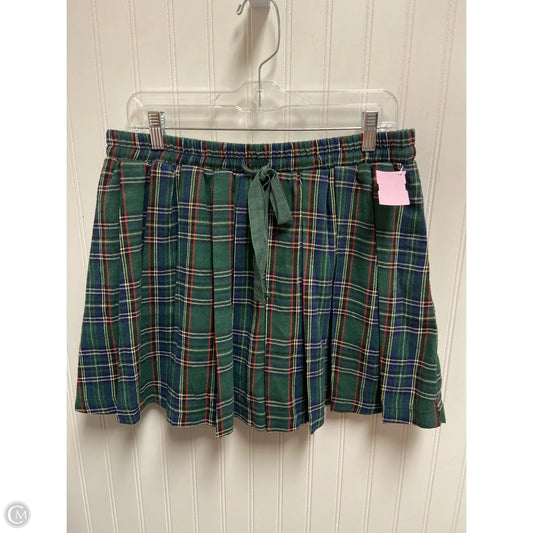 Skort By Clothes Mentor In Plaid Pattern, Size: 12