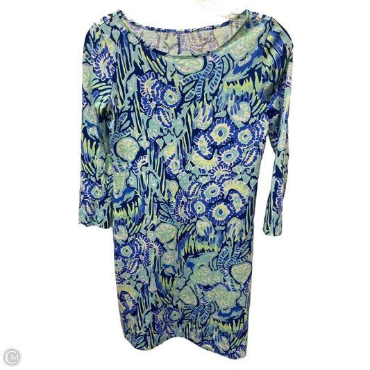 Dress Designer By Lilly Pulitzer In Blue & Green, Size: Xxs