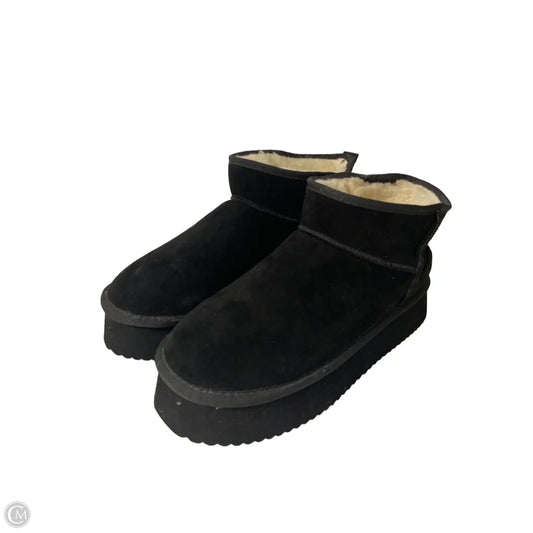 Boots Ankle Flats By Clothes Mentor In Black, Size: 10