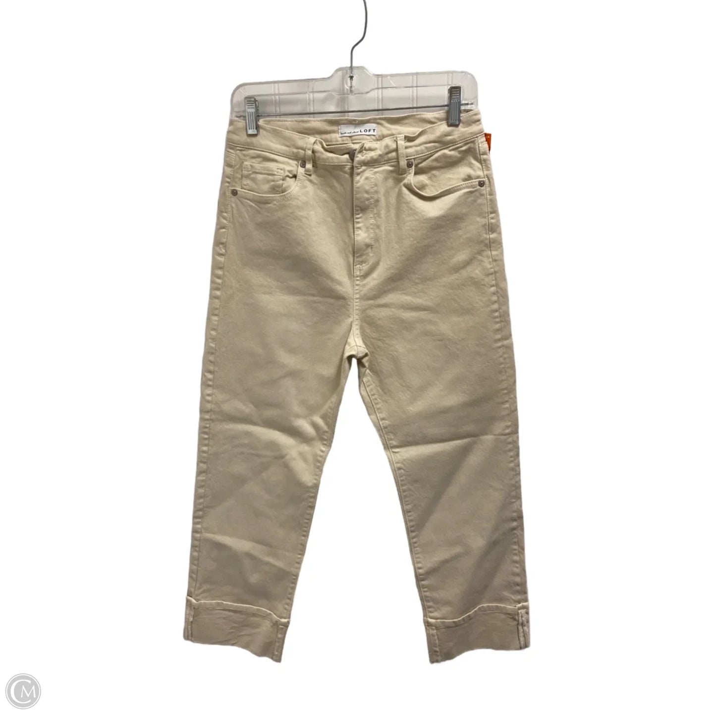 Jeans Straight By Loft In Beige, Size: 8
