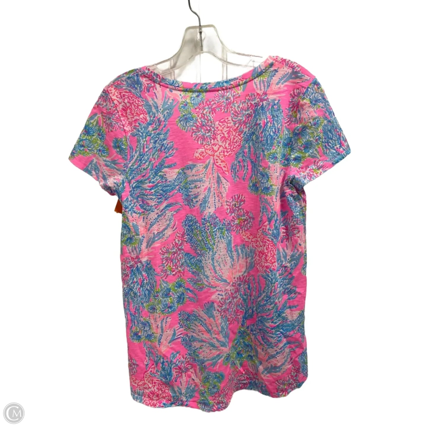 Top Short Sleeve Designer By Lilly Pulitzer In Pink, Size: S