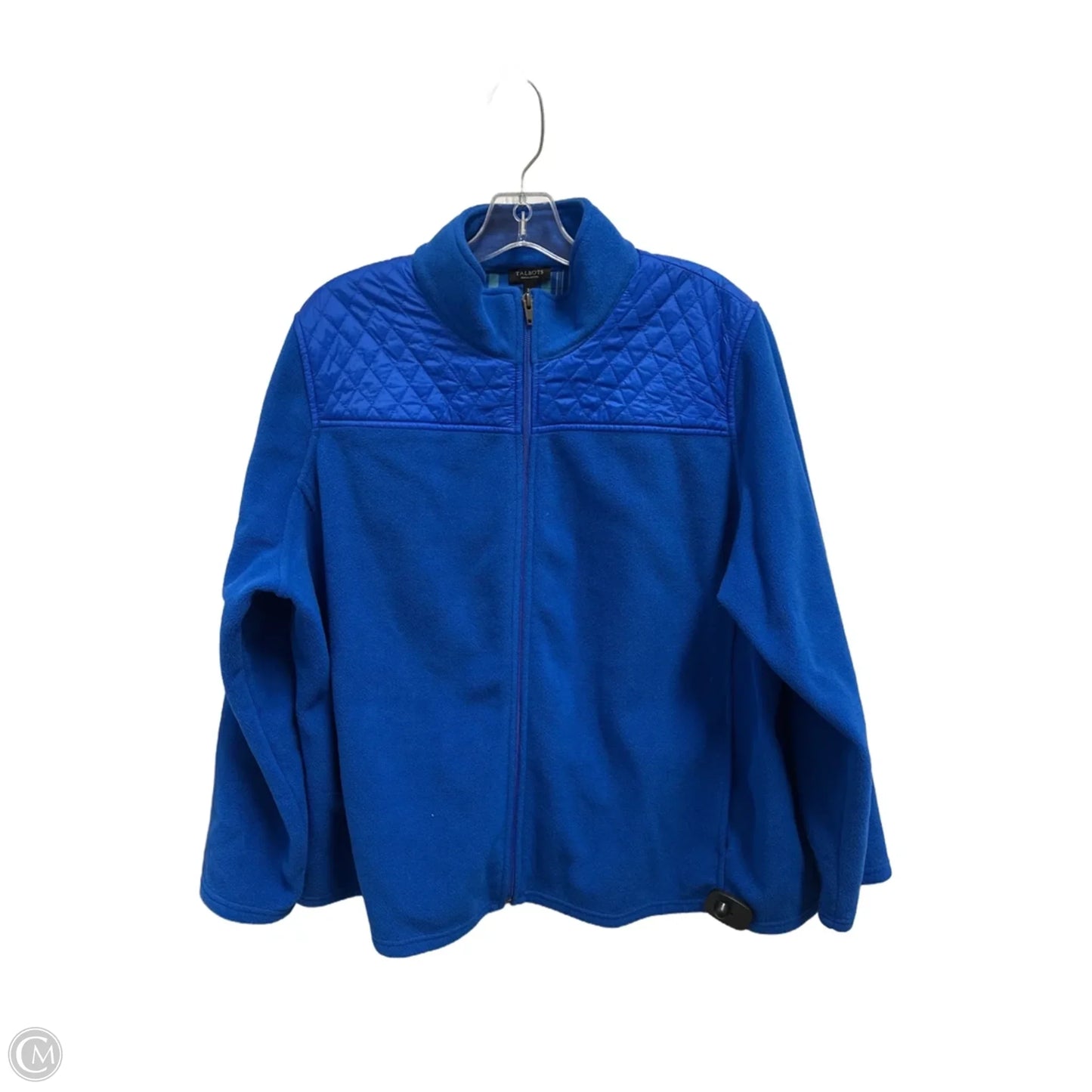 Jacket Fleece By Talbots In Blue, Size: 3x