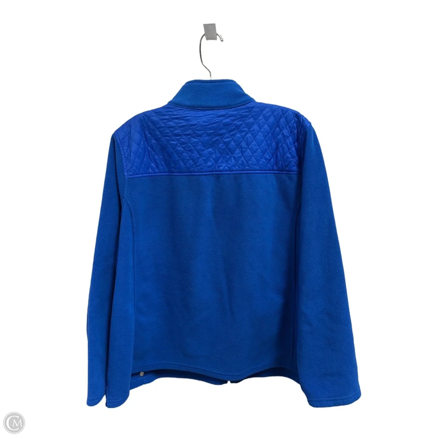 Jacket Fleece By Talbots In Blue, Size: 3x