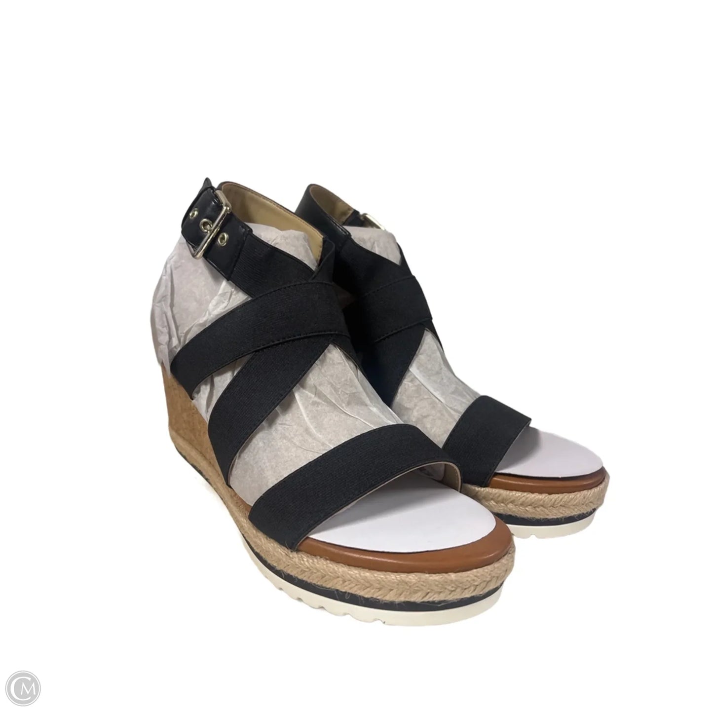 Sandals Heels Wedge By Unisa In Black, Size: 10