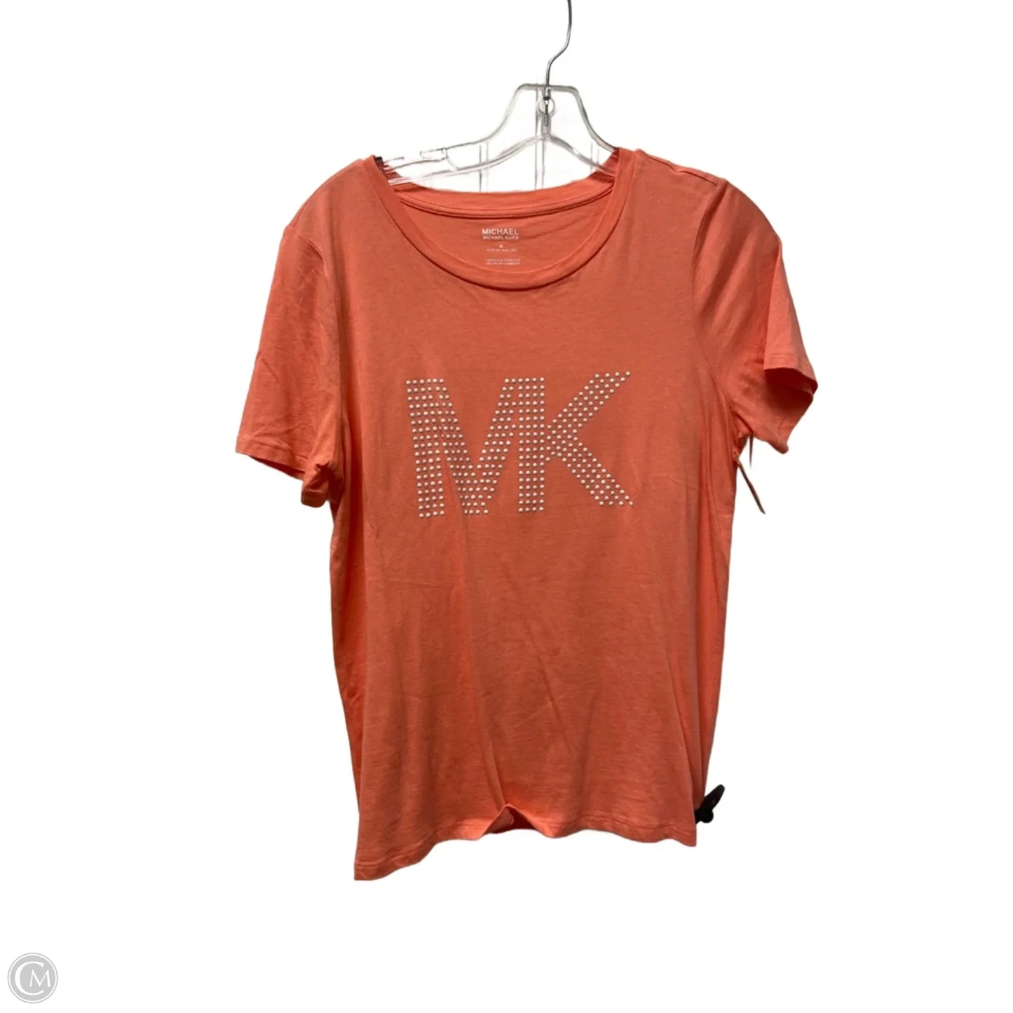 Top Short Sleeve Basic By Michael By Michael Kors In Coral, Size: M