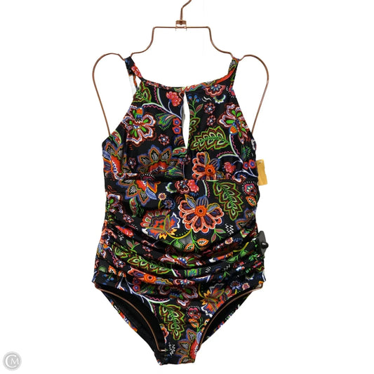 Swimsuit By Kathy Ireland In Floral Print, Size: M